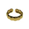 JZ67 Raya de Calabaza Diseño de Nicho Simple Joyería de Plata S925 Anillo Abierto Elegante Versátil Estilo Chanel para Mujer