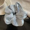Goma para el pelo de seda nacarada estilo francés con un tacto de alta gama, goma de pelo brillante suave y elegante con alta elasticidad
