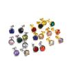 Aretes de Flor Giratoria de Diamante Pequeños Frescos Estilo Japonés y Coreano para Mujer Ins Nicho Gama Alta Versátiles Elegantes Joyería para Orejas de Acero de Titanio