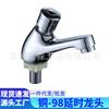 Grifo de Latón Espesorado Tipo Pulsador de Agua Fría Única con Válvula de Retardo para Lavabo Público, Grifo de Lavabo Tipo Pulsador con Interruptor de Retardo