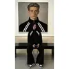Sudadera con capucha de punto tipo cárdigan con cremallera y cuello alto deportivo retro americano para hombre y mujer, primavera y otoño, para pareja, holgada, con retazos de rayas, chaqueta moderna