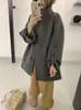 Casaco de Lã Elegante e Fashionável Estilo Casual Cor Sólida Dupla Face para Mulheres, Engrossado e Quente - Outono/Inverno 2026