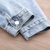 Estilo Japonés y Coreano Casual Primavera y Otoño Nuevo Estilo Coreano Suelto Talla Grande Casual Adelgazante Estilo Occidental Chaqueta Corta de Mezclilla Talla Grande para Mujer