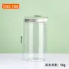 Pote plástico selado de boca larga 100mm, pote transparente PET de grau alimentício, tampa de alumínio, recipiente redondo para frutas secas e biscoitos