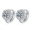 Pendientes de Plata Más Vendidos Transfronterizos Plata de Ley S925 Aros Redondos con Circonita Microincrustada Artesanía, Diseño de Nicho, Estilo de Lujo Ligero