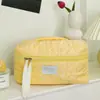 2025 Nova Bolsa de Armazenamento Doce Fofa Grande Capacidade Viagem Portátil Macia Flor Portátil Removível Bolsa de Maquiagem