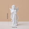 Adornos de ángel vintage de estilo europeo, estatua de yeso de resina de estilo americano, escultura de angelita, accesorios de decoración de escritorio