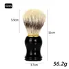 Cuchillo de afeitar para hombre estilo antiguo Mango de cepillo de espuma para pelo suave Rascador Cepillo de afeitar con espuma Brocha de tejón para barbería