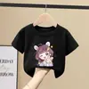 Camiseta Infantil de Algodão Puro 2026 Nova Estilosa Desenho Animado Manga Curta Verão Solta Versátil para Crianças Maiores Moda Estudantil