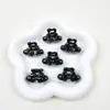 Pinza Pequeña de 3.5cm para Recoger Cabello Roto de Niña Pinza Japonesa y Coreana Mini Pequeña Simple de Plástico Negro Pinza para el Cabello Accesorios para el Cabello