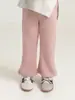Pantalones Acampanados Ajustados Personalizados para Niñas Wulibu Pantalones Largos Casuales de Punto Versátiles para Niños Modernos