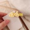 Fun Cheese Cheese Hairpin Leite Amarelo Duckbill Clip Rosa e Macio Bonito Estudante Hairpin Girl Side Bangs Acessórios para o Cabelo