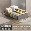 Estante de Almacenamiento Plegable de Acero al Carbono para Cajón de Cocina Transfronterizo Sin Taladrar con Riel Deslizante Estante de Almacenamiento para Condimentos Extraíble de Gabinete