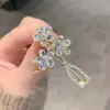 Broche Corea del Sur para Mujer Jarrón de Vidrio de Alta Calidad Pin Personalizado Hebilla de Cuello Accesorios Antideslizantes Ropa de Traje Corsage