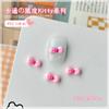 Accesorios Kt para Uñas de Gato Arte de Uñas 3D Lindo Dibujo Animado Gato Negro Palmera Resina Uña Portátil Decoraciones de Pedrería para Uñas
