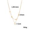 Collar Transfronterizo de Acero de Titanio Estilo Europeo y Americano, Estilo Coreano, Moderno y Versátil, Collar de Acero de Titanio que No se Desvanece para Mujer, Joyería Versátil