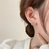 Pendiente de Aro Metálico de Múltiples Capas con Aguja de Plata 925 y Diamantes Completos Dongdaemun Explosivo Pendientes Distintivos Retro para Mujer Pendientes Pendientes