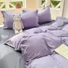 Algodón Lavado Ropa de Cama Sábanas para Cama Juego de Funda Nórdica de Cuatro Piezas Juego de Cama Individual y Doble para Dormitorio de Estudiantes Juego de Tres Piezas para Todas las Estaciones