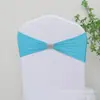 Funda para silla sin nudos, termoadhesiva, con lazo de flores y pedrería, con banda elástica y pedrería, ideal para bodas, eventos y comercio exterior.