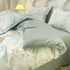 Conjunto de três peças 100% algodão para dormitório estudantil A, edredom de algodão, roupa de cama de algodão puro, conjunto de seis peças para cama de solteiro em quarto