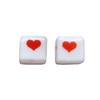 Contas Cerâmicas Quadradas Brancas Material Simples de Contas de Amor Acessórios para Joias Artesanais DIY Brincos Colar Pulseira