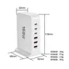 Carregador de Mesa Multi-Portas 168W 3 USB + 3 Tipo-C Cabeça de Carregamento para Laptop Carregador PD para Celular
