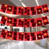Banderas de Ceremonia de Apertura, Banderas Rojas de Celebración, Decoración para Eventos de Apertura, Banderas Colgantes, Decoraciones de Banderas, Montaje de Escena, Banderas de Cadena para Crear Ambiente