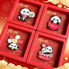 Imán para Refrigerador Panda Guochao Decoración de Año Nuevo Pegatina Magnética de Metal Atracción de Riqueza Colgante de Buena Suerte Regalo de Año Nuevo Recuerdo