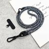 Cordón Tres en Uno para Teléfono Móvil de Muñeca para Colgar del Cuello Cruzado Longitud para Hombre y Mujer Cuerda Trenzada Fuerte Correa Lateral de Metal Desmontable