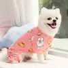 Ropa de Cuatro Patas para Perro y Gato, Pijamas, Ropa de Aire Acondicionado para Gato, Suministros de Ropa para Mascotas, Teddy, Bichón, Bulldog Francés, Ropa de Casa para Perros Pequeños