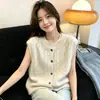 ¡Muy recomendado para uso personal! Chaleco de punto calado, nuevo estilo otoño/invierno para mujer, suave y cómodo, perfecto para llevar sobre suéteres