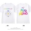 Camiseta Periférica de la Banda Coldplay Coldplay para Hombre y Mujer Verano Música Concierto de Rock Algodón Manga Corta Top