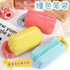 Estuche de Lápices Estilo Girly Bolso de Mano Bolsa de Almacenamiento Bolsas de Almacenamiento para Papelería Estudiantil de Colores Caramelo Más Vendidas Caja de Papelería de Color de Contraste Bolsa