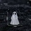 Decoración de Manualidades de Resina Luminosa de Fantasma de Halloween de Dibujos Animados Transfronteriza, Adornos Pequeños Lindos para Coche