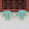 Accesorios de Joyería Goteo de Aceite Imitación Jade Azul Quemado Hecho a Mano DIY Cobre con Conservación de Color 37*27mm Estilo Antiguo Material B3364