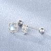 Pendientes de Plata S925 Estilo K Pequeños Frescos Encaje Clavos para Hélice de Oreja Mujeres Pequeñas Cuentas Ligeras Pendientes Personalizados de Rosca Princesa