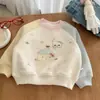 Sudadera para niña otoño e invierno 2026 nueva elegante top de manga larga para bebé ropa de invierno para niños pequeños con forro polar ropa para niños