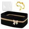 Cesta de Armazenamento Tecida com Fio de Algodão Atacado Transfronteiriço, Cesta Quadrada para Decoração de Presente, Cesta de Armazenamento Portátil, Cesta de Presente de Natal