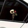 Fun-F653 Calavera Creativa Rosa Pegatina de Vidrio Pegatina de Coche Decoración Decorativa para Ventana Venta al por Mayor UV Autoadhesiva