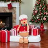 Decoraciones navideñas transfronterizas: figuras de hombre de galleta de pie, muñecos de hombre de jengibre, regalos de Navidad, adornos para ventana y mesa