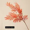 Hojas de helecho mimosa de color otoñal, plantas verdes artificiales para paisajismo y decoración, helecho persa, plantas de helecho artificiales, arreglos florales y flores artificiales