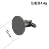 Vendas Diretas da Fábrica Novo Produto Transfronteiriço Botões de Punho Botões de Camisa Masculina Botões de Punho Aço Inoxidável 15mm Botões de Punho Redondos