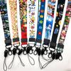 Lindo Lanyard de Dibujos Animados Poliéster Porta Tarjeta Impreso Colgante de Cuello Llavero para Teléfono Móvil Cuerda Colgante Ancha Removible Personalización