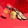 Novo chaveiro estilo chinês do Ano do Carneiro para riqueza e prosperidade, com estampa de carneiro do zodíaco, adequado para bolsas tipo balde, disponível para atacado