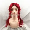 Descendientes 5: Peluca de cosplay Wonderland Maligno, estilo trenza doble roja, peluca de anime de pelo largo rojo, nuevo modelo 2026