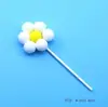 Cartão de inserir para bolo, flor de bola de pelo tridimensional, decoração de bolo, bola de pelo para adultos e crianças, enfeites de bolo de aniversário