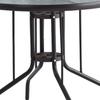 Mesa de Jantar Redonda e Cadeiras para Loja de Chá de Leite, Mesa e Cadeiras de Restaurante, Mesa de Jantar de Ferro de Luxo para Lazer ao Ar Livre e Cadeiras, Pode Ser Usada com Guarda-Sol, Mesa Redonda