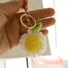 Exquisitos Colgantes de Flores Tejidos a Mano, Adornos de Flores de Ganchillo de Hilo Amigables para Bebés, Llaveros Creativos Hechos a Mano