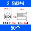 Tornillos tuerca remache de acero inoxidable 304, tornillos remache para agujero ciego, remaches tuerca de placa de presión BSOS-M4M5M6M8