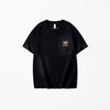 Verão 2025 Novo Americano Peso Pesado Manga Curta Masculino Solto Tamanho Grande Elegante Gola Redonda Roupas Pretas Camiseta Tendência
